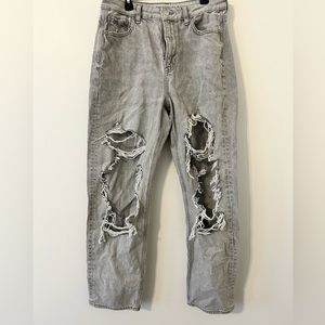 American Eagle grey ripped jeans